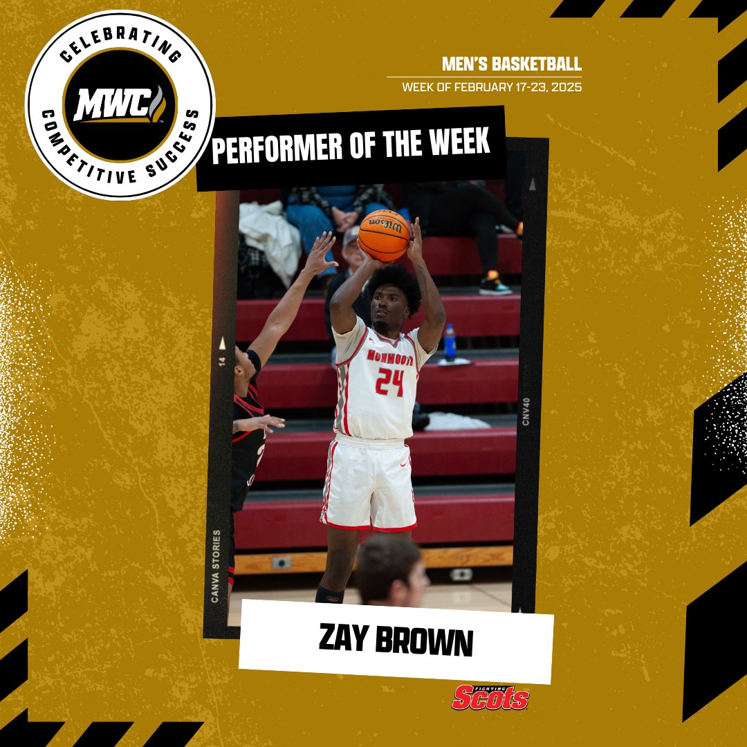 Midwest Conference (@mwcsports) on Twitter photo MWC Men's Basketball Performer of the Week - Zay Brown, Monmouth College <a href="/MCFightingScots/">Monmouth Athletics</a> MWC Men's Basketball Performer of the Week - Zay Brown, Monmouth College <a href="/MCFightingScots/">Monmouth Athletics</a>