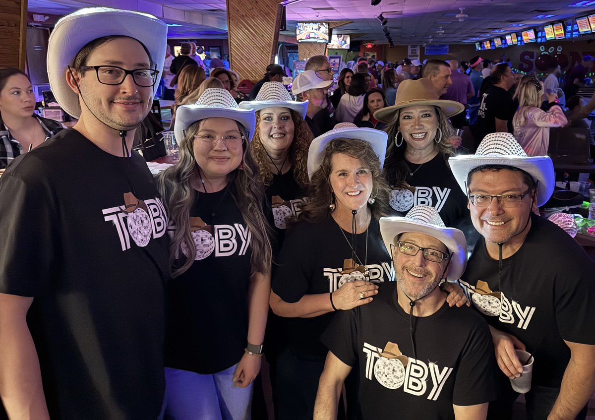 "Should’ve Been Cowboys" hit the lanes at the HBC Champions Foundation Bowling Classic this weekend! This amazing event helps support children in Norman and OKC, and we had a ball (literally)! 🎳🤠🪩