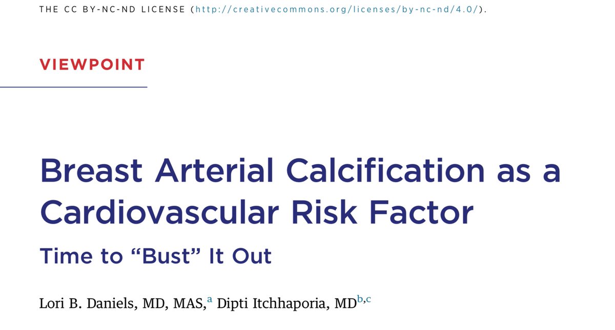 Lori Daniels (@loridanielsmd) on Twitter photo A call to action for women’s CVD risk assessment using routine mammograms - Breast Arterial Calcification as a Cardiovascular Risk Factor: Time to “Bust” it Out sciencedirect.com/science/articl… <a href="/ditchhaporia/">Dipti Itchhaporia, M.D., MACC , FAHA, FESC</a> <a href="/UCSDCardiology/">UC San Diego Cardiology</a> <a href="/UCSDHealth/">UC San Diego Health</a> <a href="/WHA/">Women's Heart Alliance</a> <a href="/WomenHeartOrg/">WomenHeart</a> <a href="/QuanBuiMD/">Quan Bui</a> <a href="/PamTaubMD/">Pam R. Taub, MD❤️💃🏻</a> A call to action for women’s CVD risk assessment using routine mammograms - Breast Arterial Calcification as a Cardiovascular Risk Factor: Time to “Bust” it Out sciencedirect.com/science/articl… <a href="/ditchhaporia/">Dipti Itchhaporia, M.D., MACC , FAHA, FESC</a> <a href="/UCSDCardiology/">UC San Diego Cardiology</a> <a href="/UCSDHealth/">UC San Diego Health</a> <a href="/WHA/">Women's Heart Alliance</a> <a href="/WomenHeartOrg/">WomenHeart</a> <a href="/QuanBuiMD/">Quan Bui</a> <a href="/PamTaubMD/">Pam R. Taub, MD❤️💃🏻</a>