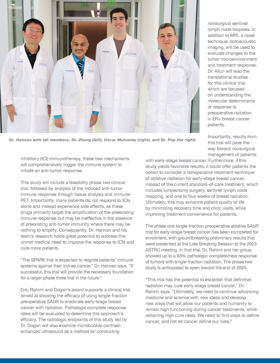 Robert Timmerman (@bobtimmermanmd) on Twitter photo Big congratulations to Drs. <a href="/Raquib_Hannan/">Raquibul Hannan</a> and <a href="/AsalRahimiMD/">Asal Rahimi M.D., M.S.</a> on their CPRIT awards! Dr. Hannan and his team are working to advance PULSAR for kidney cancer while Dr. Rahimi and her team are exploring single-fraction radiation as a nonsurgical option for early-stage breast cancer. Big congratulations to Drs. <a href="/Raquib_Hannan/">Raquibul Hannan</a> and <a href="/AsalRahimiMD/">Asal Rahimi M.D., M.S.</a> on their CPRIT awards! Dr. Hannan and his team are working to advance PULSAR for kidney cancer while Dr. Rahimi and her team are exploring single-fraction radiation as a nonsurgical option for early-stage breast cancer.