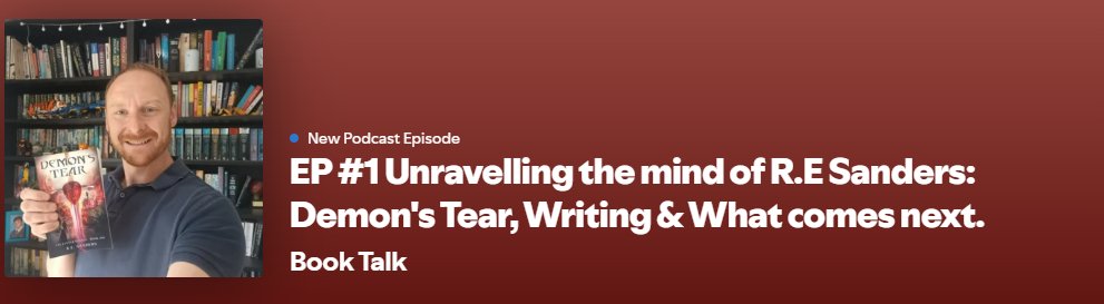 It's finally here! With many hours of editing, I'm super happy to share the first episode of my new 'Book Talk' podcast with <a href="/RobSanders56/">RESanders -Demon's Tear and Demon's Rise</a>. 📖🎤 

open.spotify.com/show/4bDwX5zC9…

Please take a listen, RT, and let us know what you think. ❤️🙌
Music by <a href="/jameshodcroft/">James Hodcroft (The ONLY!)</a>