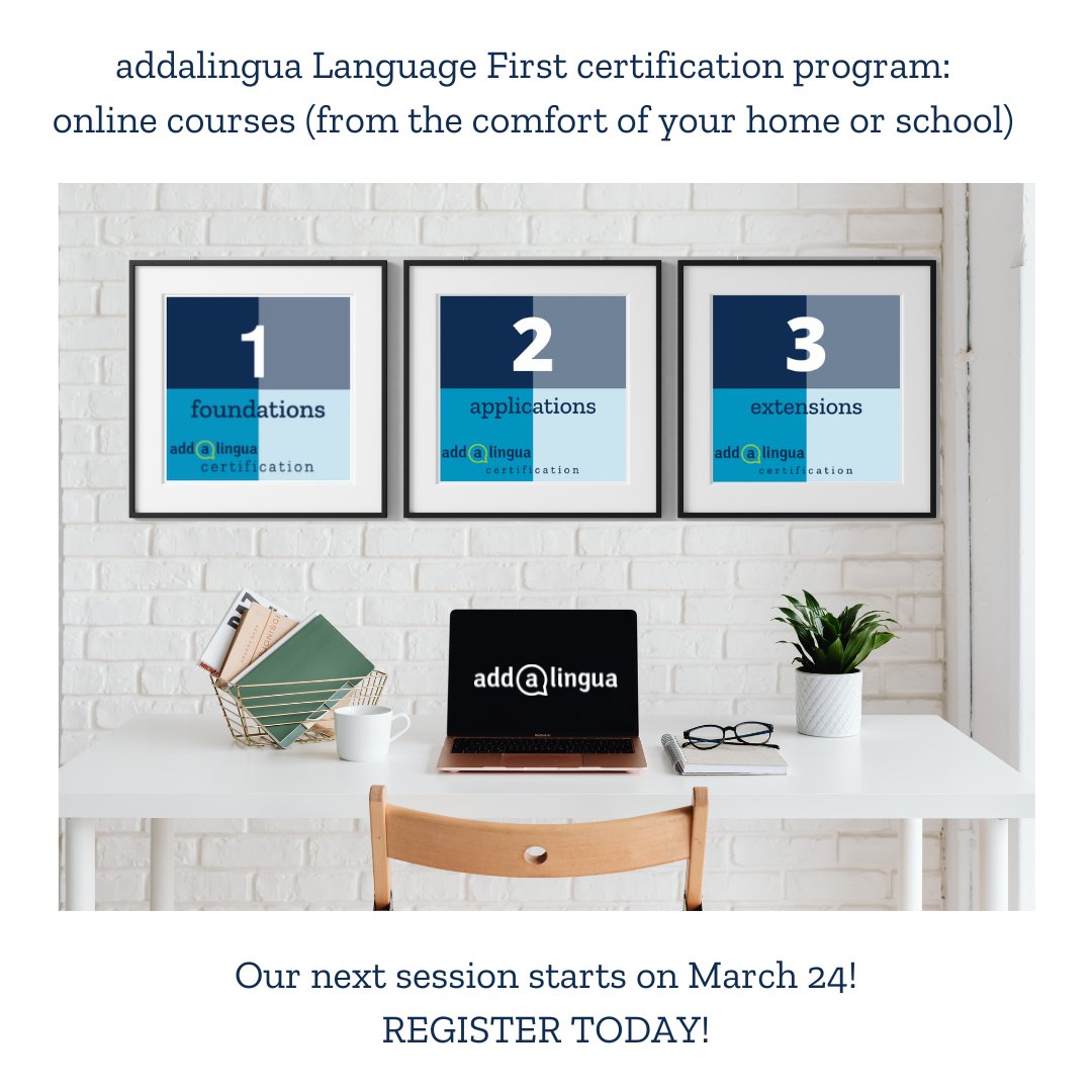 addalingua's tweet photo. We’re excited for another group of level 1 participants!  You can sign yourself up or have your school reach out to us.

Register today (link below) or reach out for more details.

https://t.co/lHkv7xJIBm https://t.co/FJSPfgestt