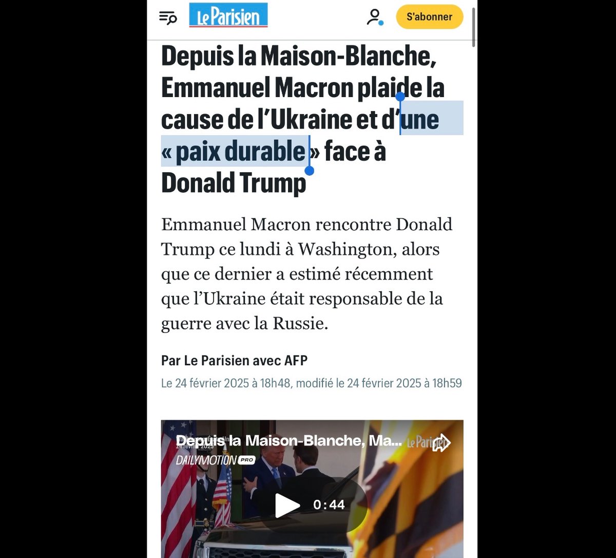 mmtchi's tweet photo. Macron, ce sketch.
En 10 jours il est passé de "contre la paix en Ukraine qui serait une capitulation" à "plaider la paix" face à Trump 😆 https://t.co/5vHYDWWMB7