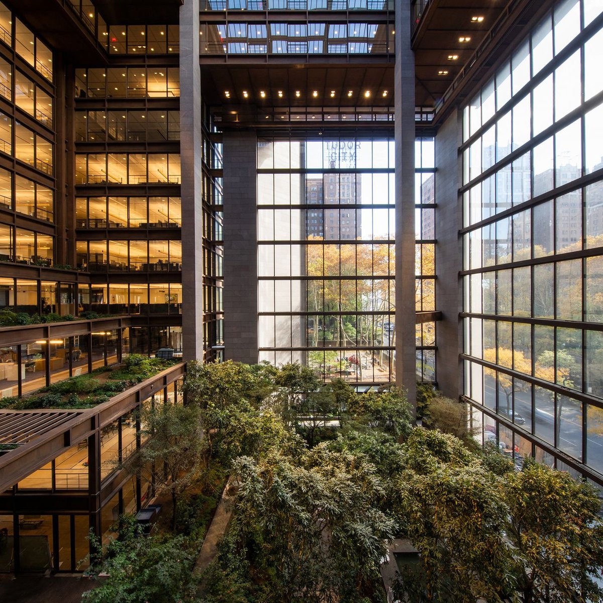 WillManidis's tweet photo. more office buildings should turn their lobbies into indoor gardens. 

the ford foundation https://t.co/H4DvRIiatd