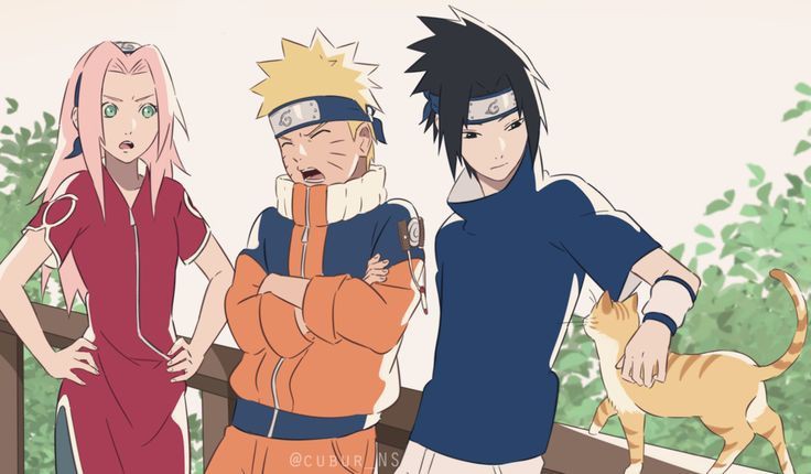 4th_tsunade's tweet photo. Team 7 https://t.co/JfAg2aWGiP