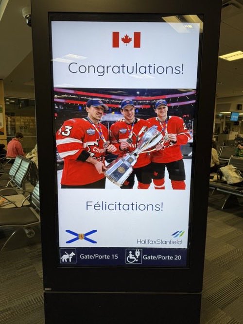 Look what’s greeting passengers arriving at ⁦<a href="/HfxStanfield/">Halifax Stanfield</a>⁩ airport! Well done and thanks! 
⁦<a href="/CTVNews/">CTV News</a>⁩ ⁦<a href="/CTVAtlantic/">CTV News Atlantic</a>⁩