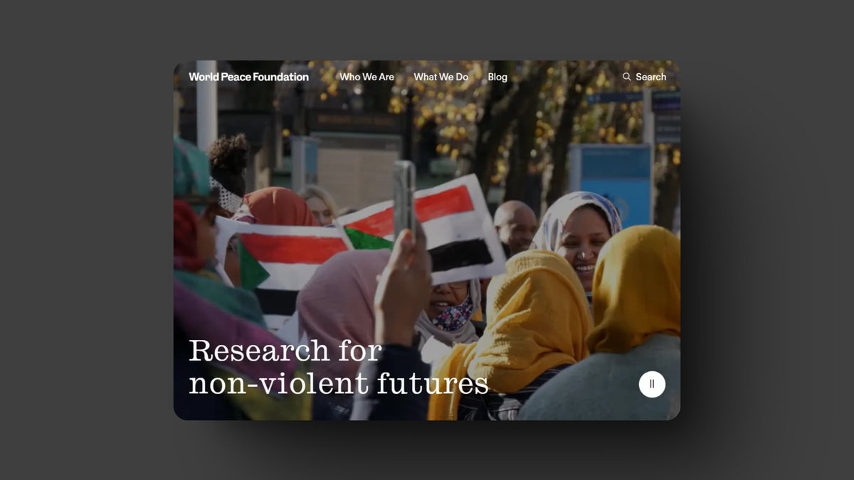 Narrow Labs (@narrow_labs) on Twitter photo <a href="/WorldPeaceFdtn/">World Peace Foundation</a>ās website combines modern design with easy navigation, offering resources and insights to inspire global peace. A digital space for connection, learning, and action.
narrowlabs.design/website-inspir⦠<a href="/WorldPeaceFdtn/">World Peace Foundation</a>ās website combines modern design with easy navigation, offering resources and insights to inspire global peace. A digital space for connection, learning, and action.
narrowlabs.design/website-inspirā¦