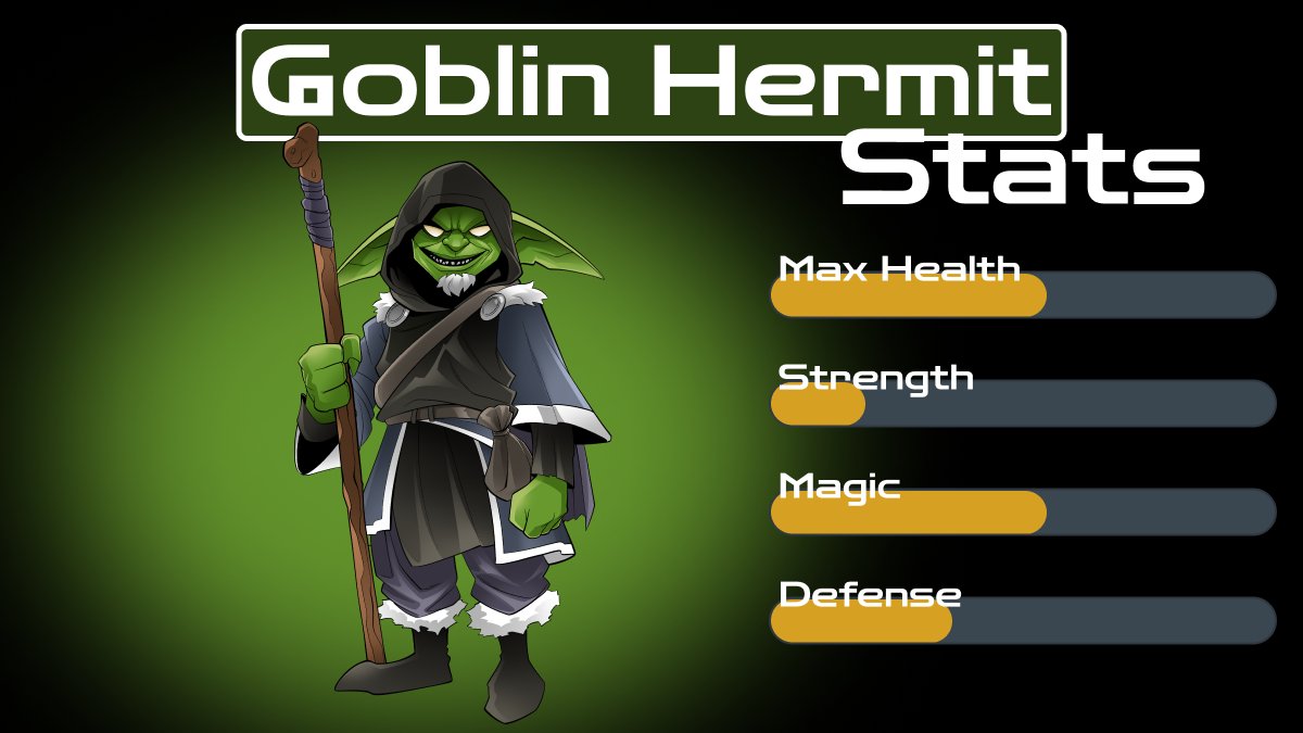 legionslayerrpg's tweet photo. A Goblin's mind is an enigma. A Goblin Hermit is even more mysterious. Its mind becomes more twisted and contorted by the bile and fumes that seep from their potions. Their magic find new ways to tear their opponents apart. Your suffering brings great joy to these creatures. #rpg #monsters