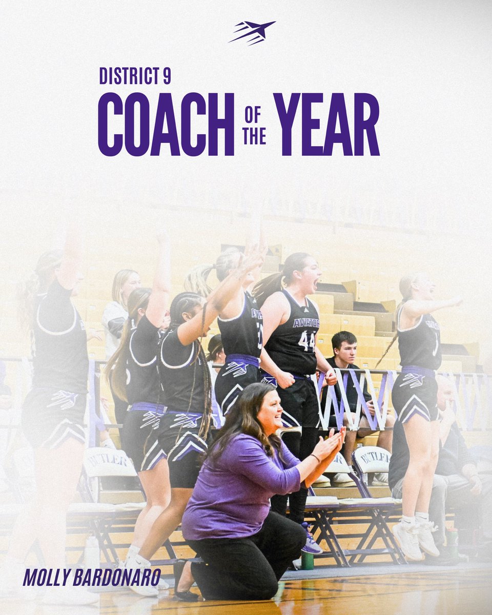 𝐃𝐈𝐒𝐓𝐑𝐈𝐂𝐓 𝟗 𝐂𝐎𝐀𝐂𝐇 𝐎𝐅 𝐓𝐇𝐄 𝐘𝐄𝐀𝐑 

Congratulations to Lady Aviator Head Coach 𝐌𝐨𝐥𝐥𝐲 𝐁𝐚𝐫𝐝𝐨𝐧𝐚𝐫𝐨 on being named District 9 Coach of the Year‼️

 #WeAreLadyAviators | #WeAreAviators