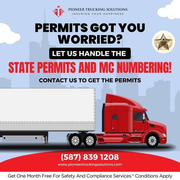 PioneerTrucksol's tweet image. Get your US DOT numbers, state permits, and MC numbering hassle-free with Pioneer Trucking Solutions. Fast, easy, and on time!

☎ 587 839 1208

🌐 pioneertruckingsolutions.com

#USDOT #StatePermits #MCNumbering #TruckingSolutions #PioneerTrucking #TruckPermits #FreightCompliance