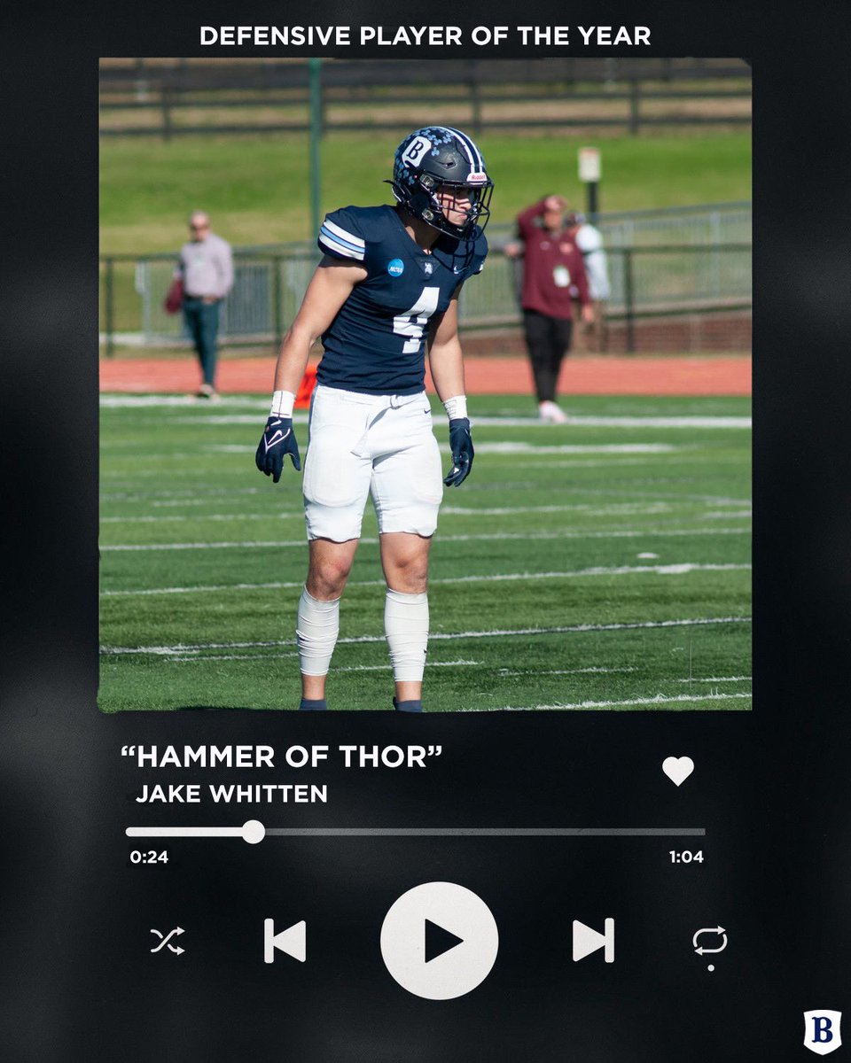 Congratulations Jake Whitten, on winning this year’s Hammer of Thor award🏆

#BerryFootball #BUILD #KeepClimbing #d3fb