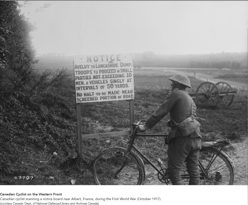 Check out the article by Maj Nevin McFarlane on the “Canadian Corps Cyclist Battalion” published in The Canadian Encyclopedia: thecanadianencyclopedia.ca/en/article/can…