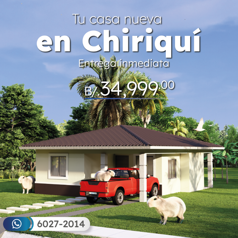 alpengrupo's tweet photo. 𝗖𝗮𝘀𝗮𝘀 𝗻𝘂𝗲𝘃𝗮𝘀 en Chiriquí con bono mivi de $10,000. Ubicadas en 𝗗𝗼𝗹𝗲𝗴𝗮, 𝗕𝘂𝗴𝗮𝗯𝗮 𝘆 𝗧𝗶𝗲𝗿𝗿𝗮𝘀 𝗔𝗹𝘁𝗮𝘀. El precio depende de la ubicación y del tamaño del lote. #Chiriquí #Bugaba #Dolega #TierrasAltas 6027-2014