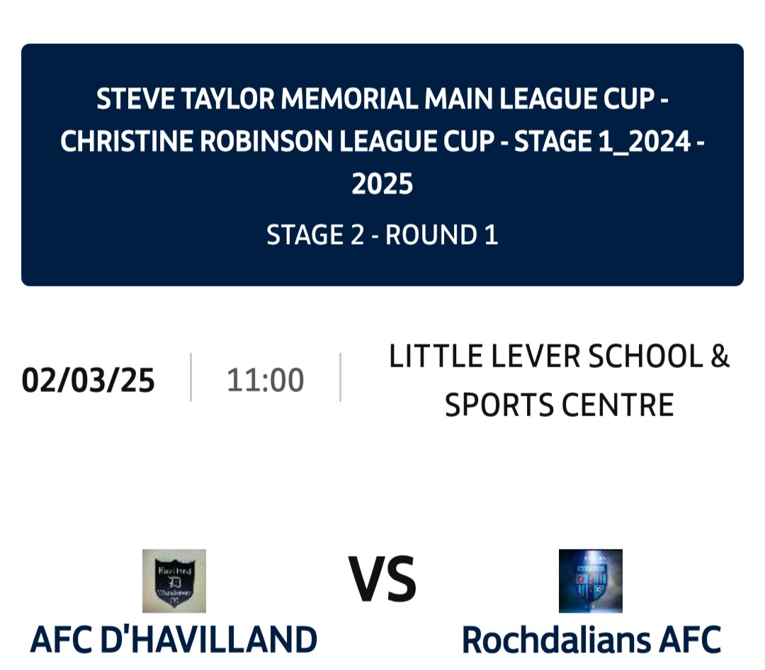 RochdaliansAFC's tweet image. Another massive game Sunday as we travel to Bolton to face @Dhavilland__1 in the the big cup. 

A repeat of last years final takes place in the first round this season. 

Lads will be well up for what will be a top game. 

#UTFD