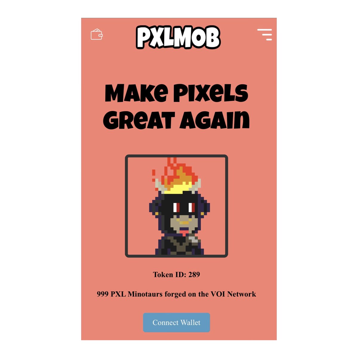 My_NamesJames's tweet photo. Canβt wait to drop this!!! @PXLMOBNFT website is coming soon!! @snoozie_v has been grinding and building on @Voi_Net letβs go bois @itsmazza_eth @NFTLegendART #PXLMOB https://t.co/zYHDy56mSD