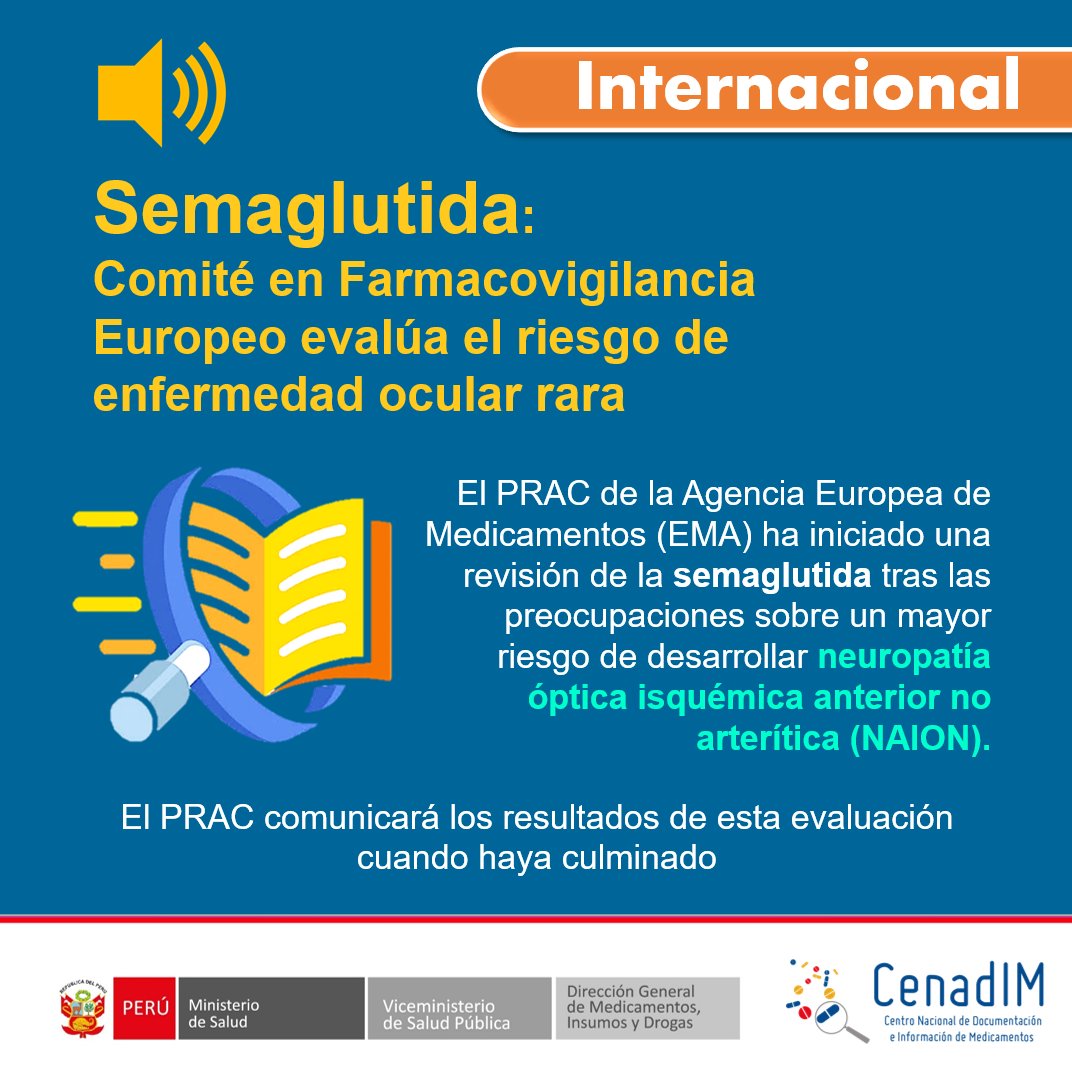 CENADIM's tweet image. 🔷📣 𝐍𝐎𝐓𝐈𝐂𝐈𝐀𝐒 𝐃𝐄 𝐈𝐍𝐓𝐄𝐑É𝐒
📌️#𝐒𝐞𝐦𝐚𝐠𝐥𝐮𝐭𝐢𝐝𝐚: 𝐞𝐥 𝐂𝐨𝐦𝐢𝐭é 𝐞𝐧 𝐅𝐚𝐫𝐦𝐚𝐜𝐨𝐯𝐢𝐠𝐢𝐥𝐚𝐧𝐜𝐢𝐚 𝐄𝐮𝐫𝐨𝐩𝐞𝐨 𝐞𝐯𝐚𝐥ú𝐚 𝐞𝐥 𝐫𝐢𝐞𝐬𝐠𝐨 𝐝𝐞 𝐞𝐧𝐟𝐞𝐫𝐦𝐞𝐝𝐚𝐝 𝐨𝐜𝐮𝐥𝐚𝐫 𝐫𝐚𝐫𝐚.

#eReporting #Farmacovigilancia

bvcenadim.digemid.minsa.gob.pe/index.php/noti…