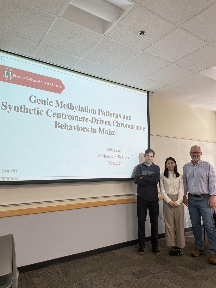 UGA Genetics (@uga_genetics) on Twitter photo Congrats to our newest Genetics PhD, Dr. Yibing Zeng <a href="/yibing_zeng/">Yibing Zeng</a>! Here, Yibing is with her advisor Dr. Kelly Dawe <a href="/corncolors/">Kelly Dawe</a> and Jonathan Gent.
We are proud of you Dr. Zeng! Congrats to our newest Genetics PhD, Dr. Yibing Zeng <a href="/yibing_zeng/">Yibing Zeng</a>! Here, Yibing is with her advisor Dr. Kelly Dawe <a href="/corncolors/">Kelly Dawe</a> and Jonathan Gent.
We are proud of you Dr. Zeng!