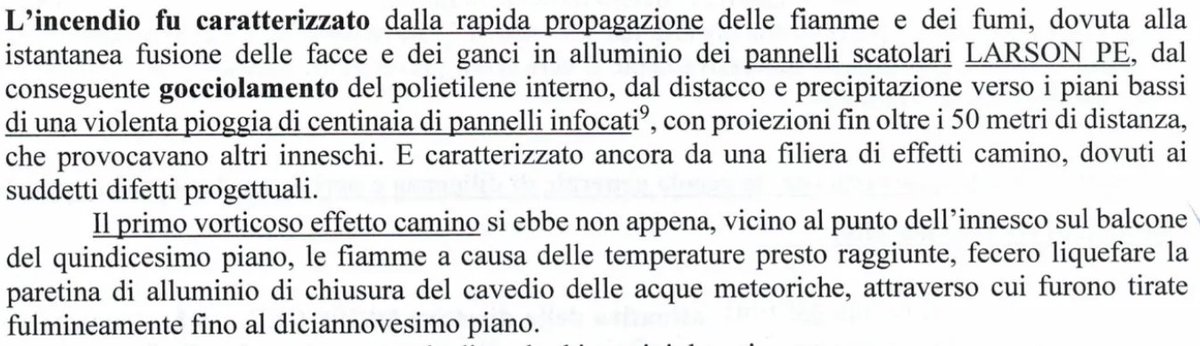En Italia, por un incendio idéntico (en 2020), dos personas de Alucoil están imputadas. 

La fiscal dice que usaron el material a pesar de "los muy previsibles riesgos para la propagación del fuego".