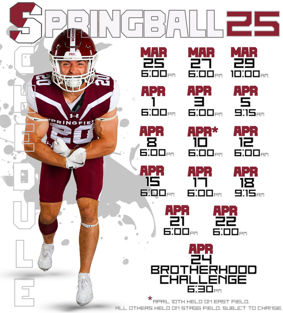 Team 135 Springball Schedule‼️🔻
#LTBR #BTB