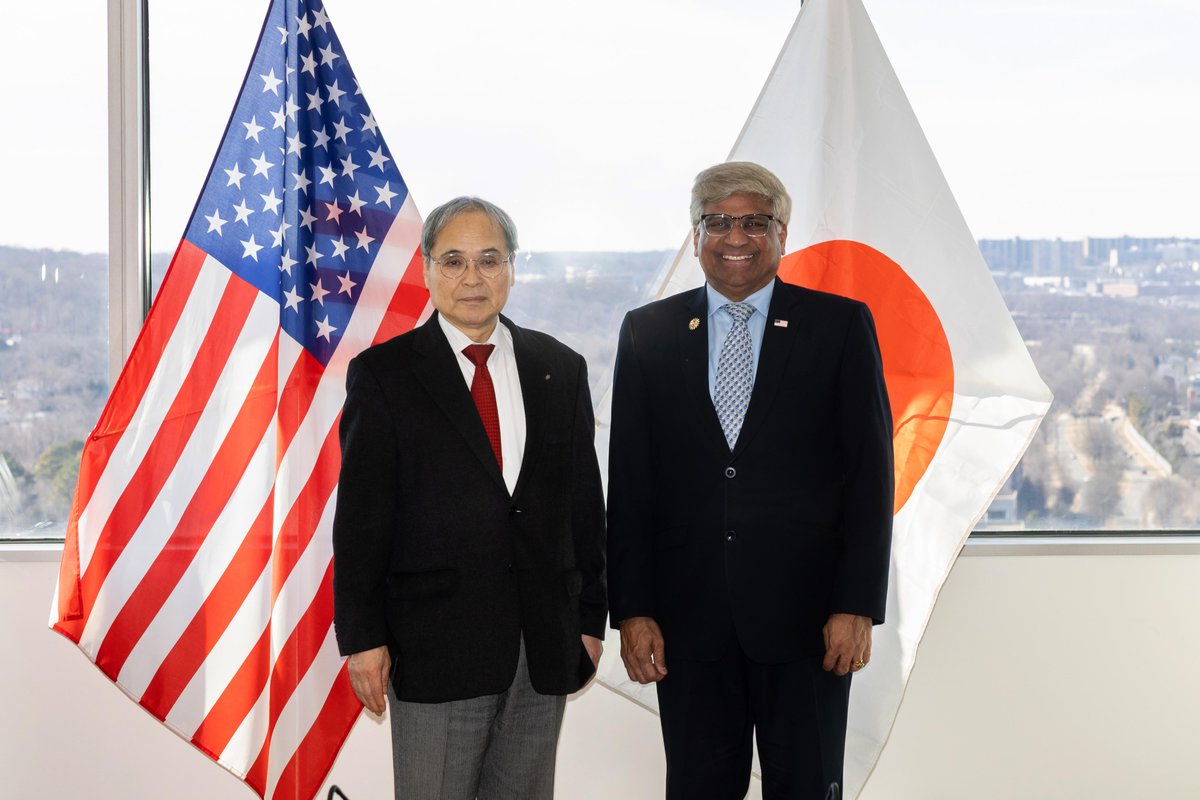 NSFDirector's tweet image. It was great to host Hashimoto Kazuhito, science and technology advisor to the prime minister and @JST_info president to @NSF headquarters. We discussed issues of mutual interest in research security and advancing innovation using the Quad alliance.