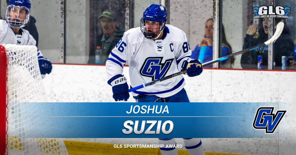Congratulations to GVSU’s Joshua Suzio for being awarded the 2024-25 GL6 Sportsmanship Award!