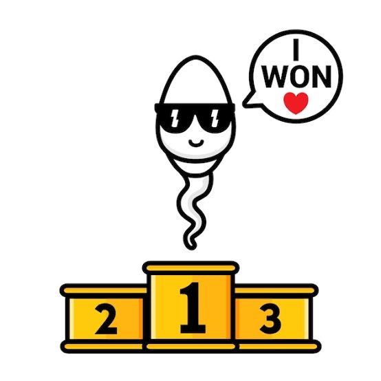 The average of the human ejaculation has 250 million sperm cells, and you made it, buddy. So,  enjoy your time and make the best of your day!