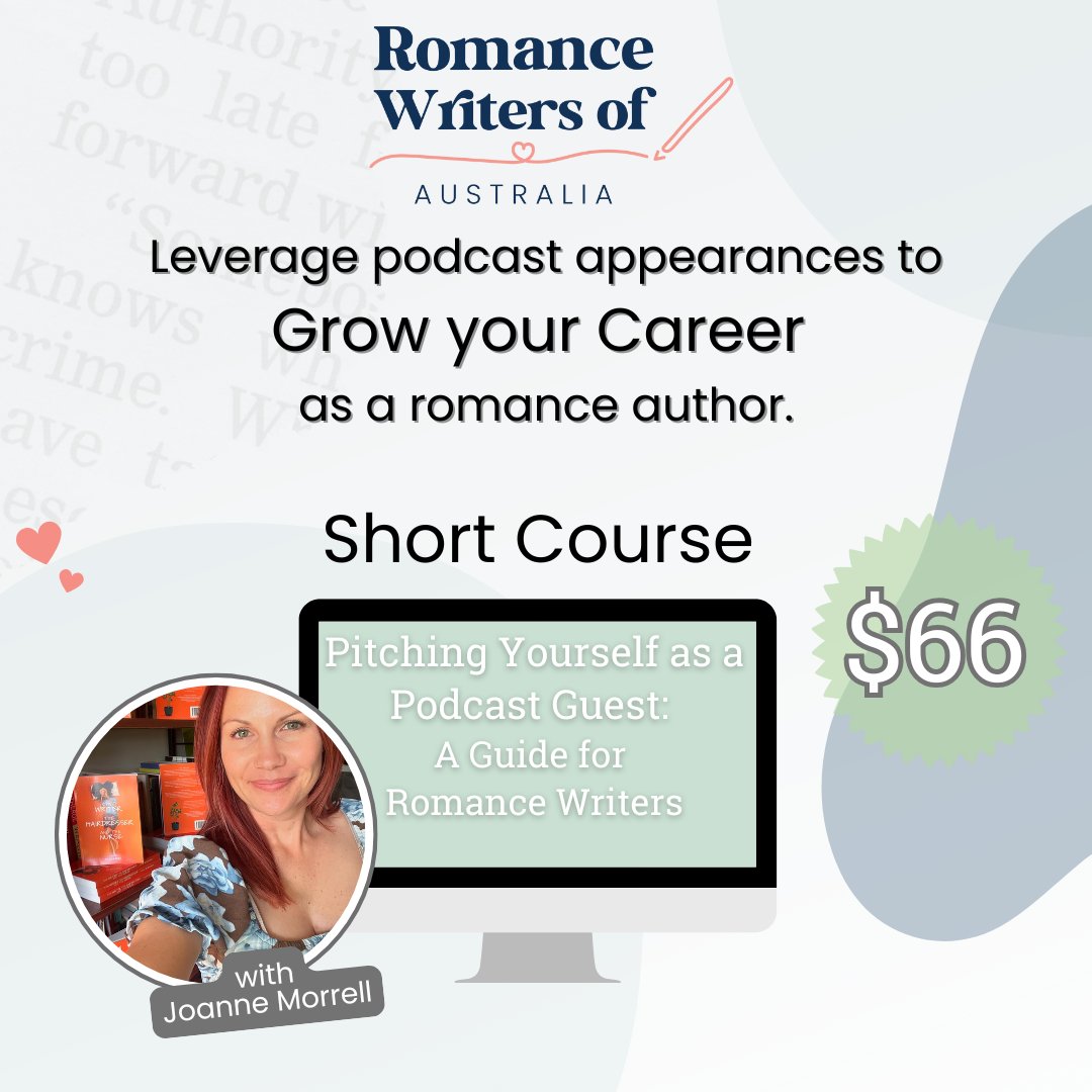 Are you a romance writer looking to grow your author platform and reach new readers?

Podcasts offer a powerful and authentic way to connect with audiences who are hungry for new stories and fresh voices.

Book below:

TryBooking Link:  lnkd.in/gKBtHPbr

#romanceauthors
