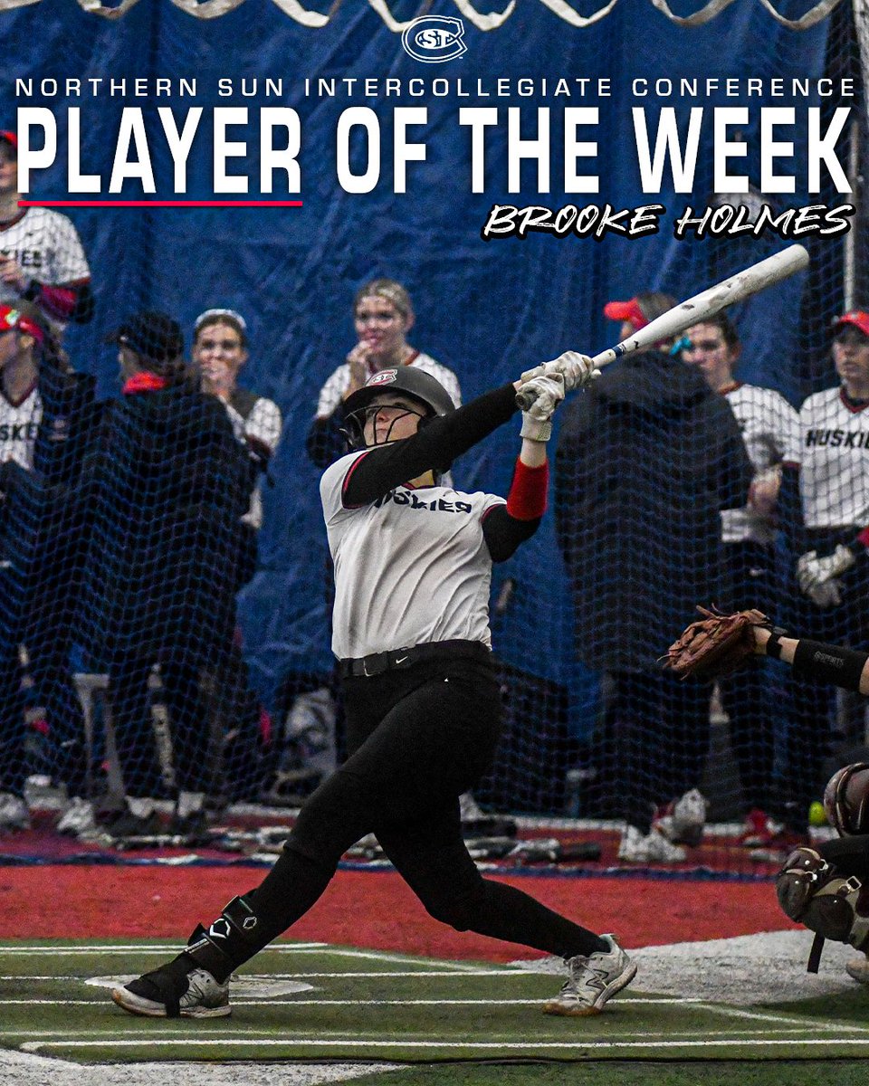 St. Cloud State Softball (@scsuhuskies_sb) on Twitter photo ๐ต๐บ๐ฐ๐ช ๐ท๐ณ๐จ๐๐ฌ๐น ๐ถ๐ญ ๐ป๐ฏ๐ฌ ๐พ๐ฌ๐ฌ๐ฒ ๐ฅ
๐ ๐๐ซ๐จ๐จ๐ค๐ ๐๐จ๐ฅ๐ฆ๐๐ฌ was named <a href="/NorthernSunConf/">NSIC</a> POTW after slashing .458/.458/.792 with 5 XBH (1 HR, 1 3B and 3 2B) and 10 RBI in the Huskies 5-1 weekend ๐คฉ
#PackMentality ๐พ | #HuskiesSoftball ๐ฅ <a href="/brookeholmes23/">Brooke Holmes</a> ๐ต๐บ๐ฐ๐ช ๐ท๐ณ๐จ๐๐ฌ๐น ๐ถ๐ญ ๐ป๐ฏ๐ฌ ๐พ๐ฌ๐ฌ๐ฒ ๐ฅ
๐ ๐๐ซ๐จ๐จ๐ค๐ ๐๐จ๐ฅ๐ฆ๐๐ฌ was named <a href="/NorthernSunConf/">NSIC</a> POTW after slashing .458/.458/.792 with 5 XBH (1 HR, 1 3B and 3 2B) and 10 RBI in the Huskies 5-1 weekend ๐คฉ
#PackMentality ๐พ | #HuskiesSoftball ๐ฅ <a href="/brookeholmes23/">Brooke Holmes</a>
