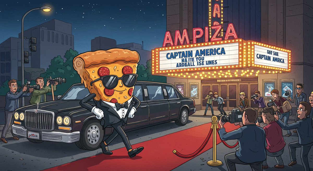 Slice So Famous, Even the Flash Can’t Keep Up!

$Pizza 🍕

coingecko.com/en/coins/pizza…

CA: 0x3C1e2CcE6Af05d4ADF0a9D40a64f1A3dBB47a7b0

pizzaoneth.com

#Pizza #MovieNight