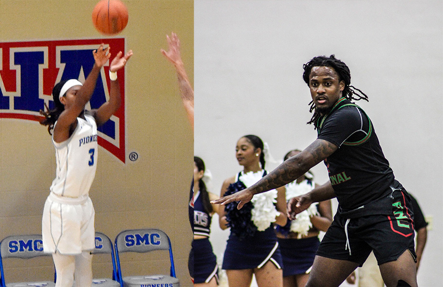 CAC_SportsNAIA's tweet photo. Congrats to @GOSMCPIONEERS Bryan Bayonne and @FNU_Athletics Gary Adams on being named the final CAC Men's Basketball Players of the Week for the 2024-25 season!

📰 - https://t.co/qpeBCcTyBY https://t.co/WhMOALnGGK