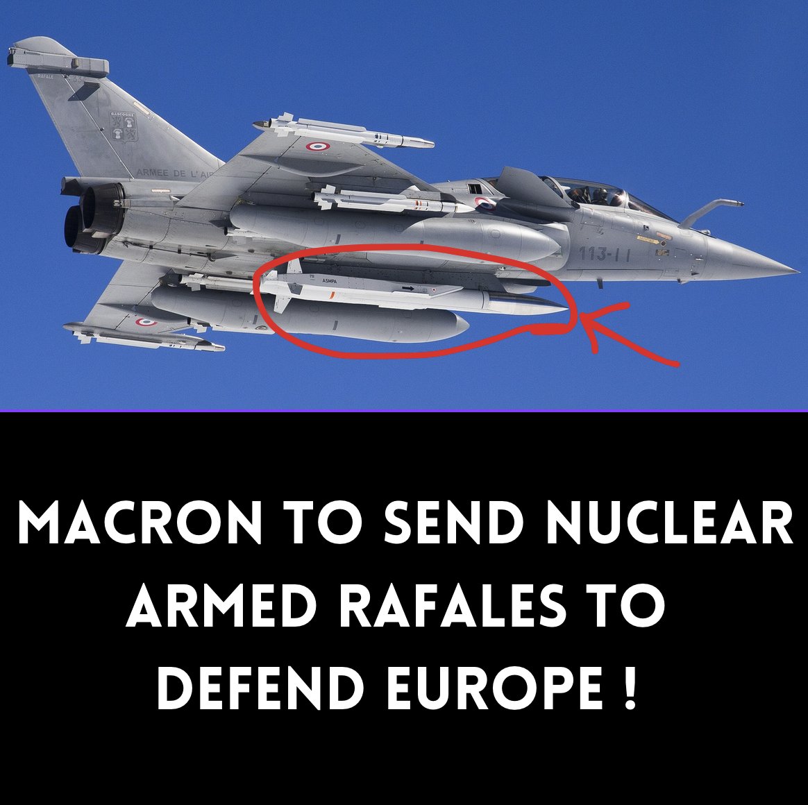 ⚠️ France ready to deployed nuclear armed Rafale jet fighters to bases in Germany to defend Europe from Putin's Russia if Donald Trump decides to pull US forces out of Europe ! Macron stepping up 🔥 Europe NEEDS it's own nuclear deterrent ! 🇪🇺