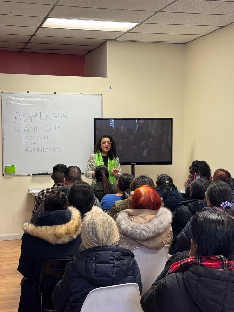 adhikaar's tweet photo. 🌀Yesterday, we hosted a health info session with Dr. Ambika Deb from the New York Presbyterian Medical Group. At Adhikaar, we work to make healthcare more accessible for our community by connecting people to free and affordable providers❤️‍🩹 https://t.co/UPEE61uMJJ