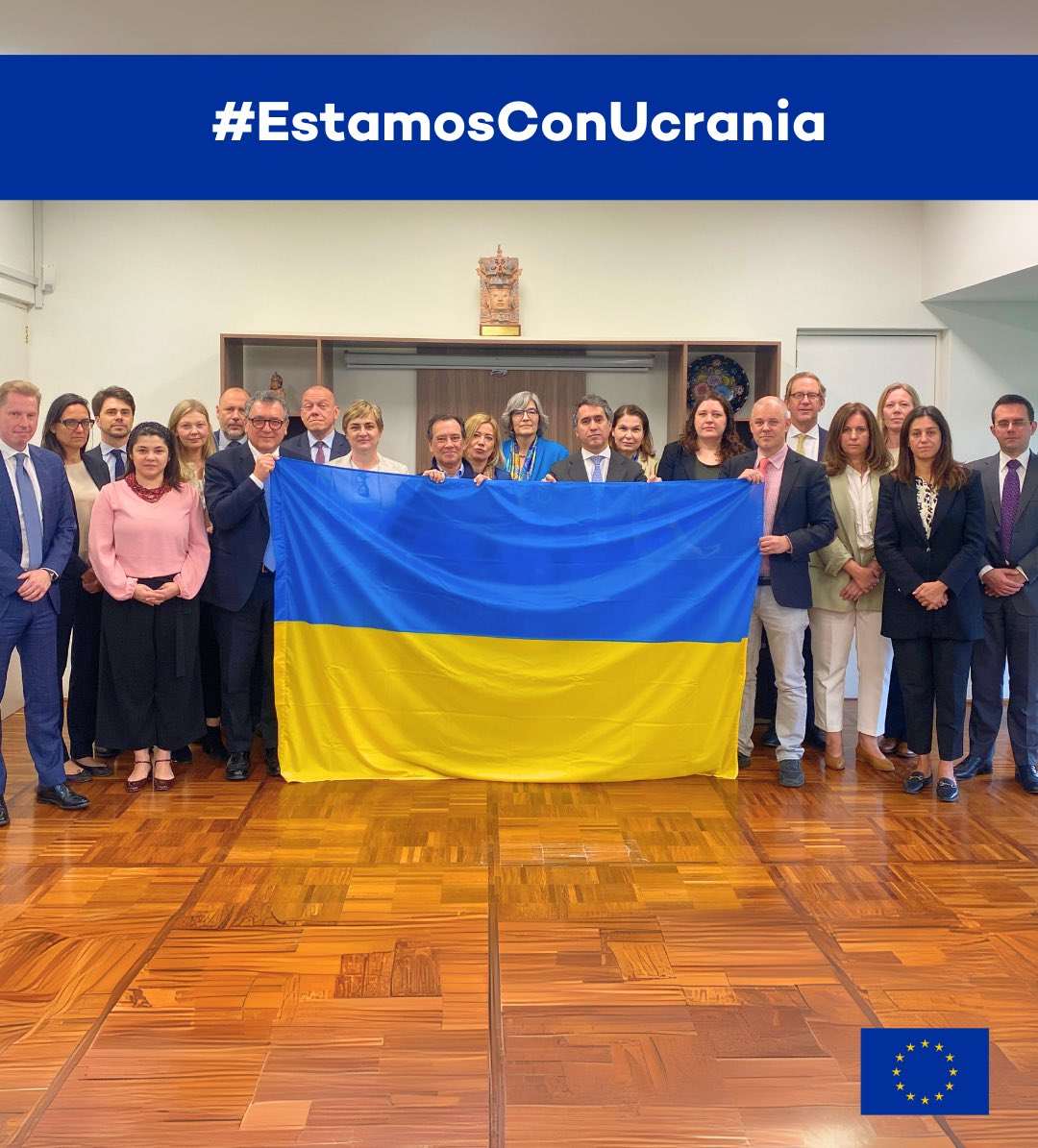 🇪🇺🇺🇦 A tres años del inicio de la guerra de agresión de Rusia contra Ucrania, la UE reafirma su apoyo inquebrantable al pueblo ucraniano.

Seguiremos al lado de Ucrania hasta alcanzar una paz justa y duradera.

Ucrania pertenece a la familia europea.
#EstamosConUcrania #24Feb2022