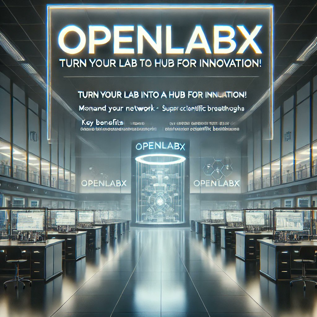 OpenLabX_xyz's tweet image. 🔬 Unlock Your Lab’s Potential! 🚀

Got unused lab space or equipment? OpenLabX helps you connect with researchers &amp;amp; startups! 🌍

✅ Monetize your facilities
✅ Expand your network
✅ Boost innovation

👉 Join now! openlabx.xyz/#signup

#DeSci #OpenLabX #Innovation