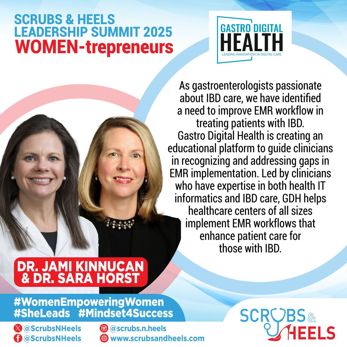 Scrubs & Heels (@scrubsnheels) on Twitter photo We love celebrating #Womentrepeneurs!!
Meet <a href="/ibdgijami/">Jami Kinnucan, MD, FACG, AGAF, FCCF</a> & <a href="/HorstIBDDoc/">Sara Horst MD, MPH, FACG</a>, co-founders of <a href="/GIDigitalHealth/">Gastro Digital Health</a>—an innovative platform revolutionizing #IBD care by closing knowledge gaps & empowering providers with the right tools!
Kudos to these trailblazers!👏💡 We love celebrating #Womentrepeneurs!!
Meet <a href="/ibdgijami/">Jami Kinnucan, MD, FACG, AGAF, FCCF</a> & <a href="/HorstIBDDoc/">Sara Horst MD, MPH, FACG</a>, co-founders of <a href="/GIDigitalHealth/">Gastro Digital Health</a>—an innovative platform revolutionizing #IBD care by closing knowledge gaps & empowering providers with the right tools!
Kudos to these trailblazers!👏💡
