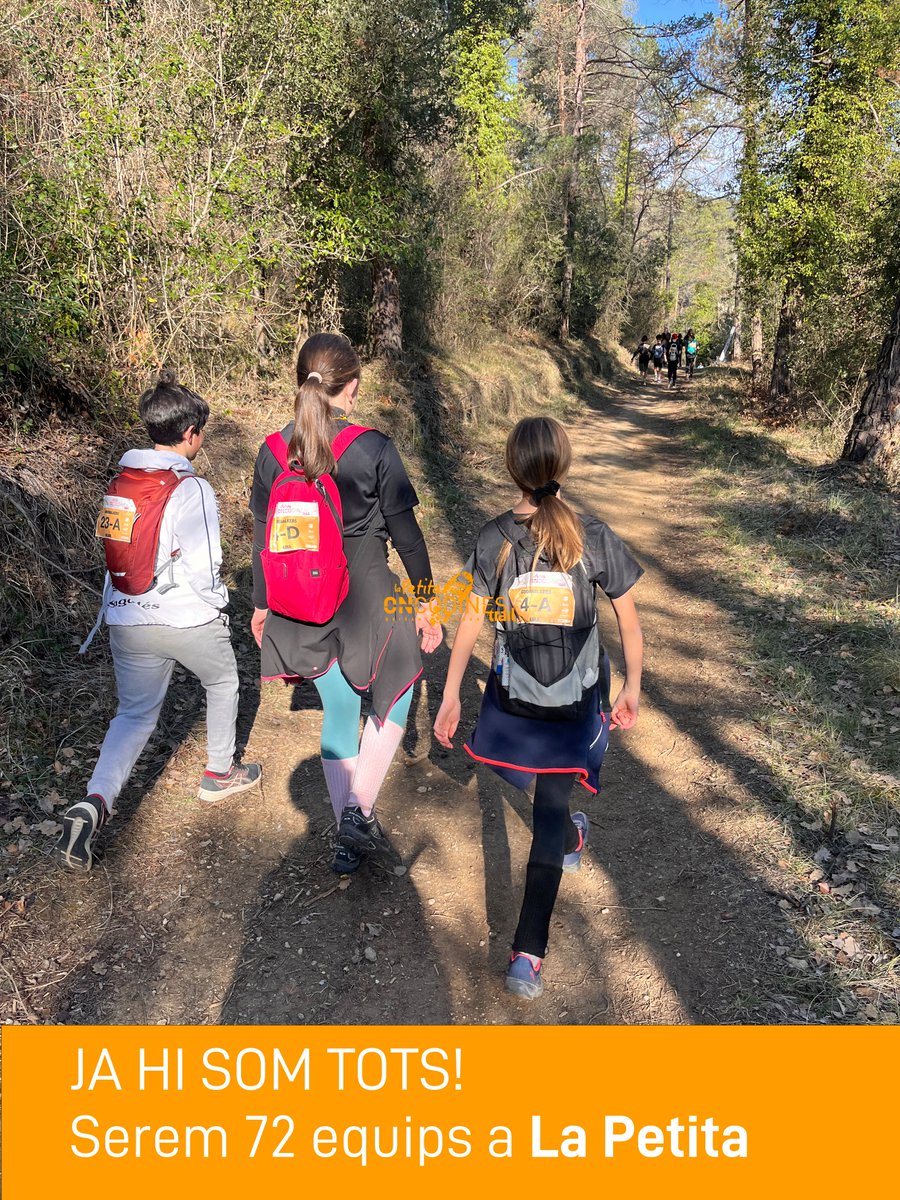 OnCodinesTrail's tweet photo. 🚀 Ja hi som tots!
🧡 72 equips estan a punt per viure #LaPetita el 8 de març! Aquest diumenge hem tancat l'ampliació d'inscripcions. Comença el compte enrere!
#deixantpetjada #oncodinestrail https://t.co/dp8oTtUAjF