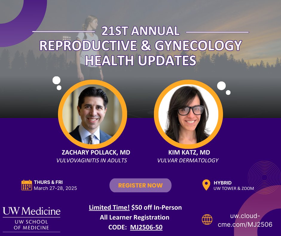 UW CME (@uwcme) on Twitter photo Join us for the Reproductive & Gynecology Health Updates! Don't miss this opportunity to stay updated on the latest advancements in reproductive and gynecological health. For details & reg: uw.cloud-cme.com/MJ2506 #womenshealth #primarycare <a href="/UWashOBGYN/">UW Department of Obstetrics & Gynecology</a> <a href="/UWMedicine/">UW Medicine</a> <a href="/uwfm/">UW Family Medicine</a> <a href="/UW_DGIM/">General Internal Medicine at UW Medicine</a> Join us for the Reproductive & Gynecology Health Updates! Don't miss this opportunity to stay updated on the latest advancements in reproductive and gynecological health. For details & reg: uw.cloud-cme.com/MJ2506 #womenshealth #primarycare <a href="/UWashOBGYN/">UW Department of Obstetrics & Gynecology</a> <a href="/UWMedicine/">UW Medicine</a> <a href="/uwfm/">UW Family Medicine</a> <a href="/UW_DGIM/">General Internal Medicine at UW Medicine</a>