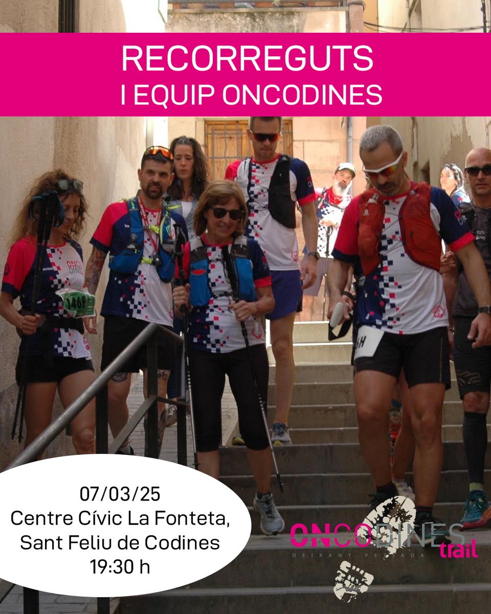 OnCodinesTrail's tweet photo. 🗺️ Com seran les etapes de 2025? Qui formarà l'equip oficial OnCodines en aquesta edició?
✍🏻 Apunteu-vos la data que el 7 de març al vespre us ho expliquem tot!
📷 Maria Zapata
#deixantpetjada #oncodinestrail https://t.co/jZTuMTeEY6