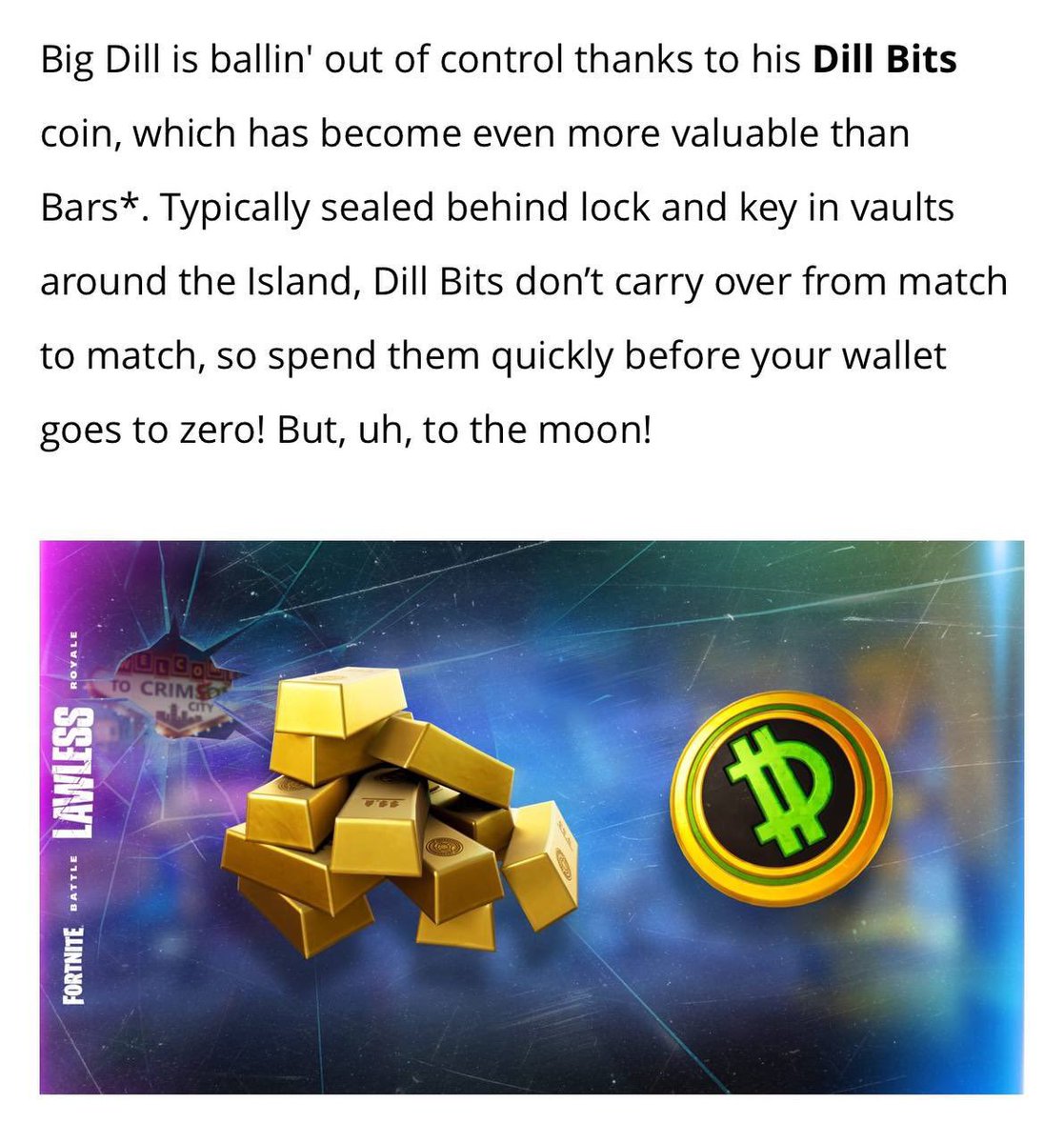 <a href="/AR15CRYPTO/">AR15CRYPTO</a> Why don't we all bid the Fortnite coin. An actual in-game crypto and the SOL meme is free right now

HTze13N7z2wZNReEo8zkcQsPjAYBpoUUwx4DJL7Xpump