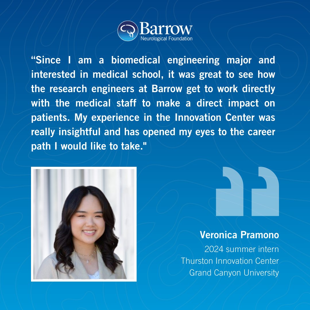 This past summer, The Thurston Innovation Center hosted two college students this as part of the Barrow Summer Undergraduate Internship Program, providing the students like Veronica with hands-on experience in device development! In addition, the Innovation Center collaborated