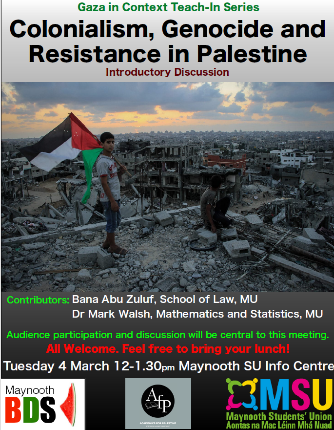 Academics for Palestine Maynooth tweet media