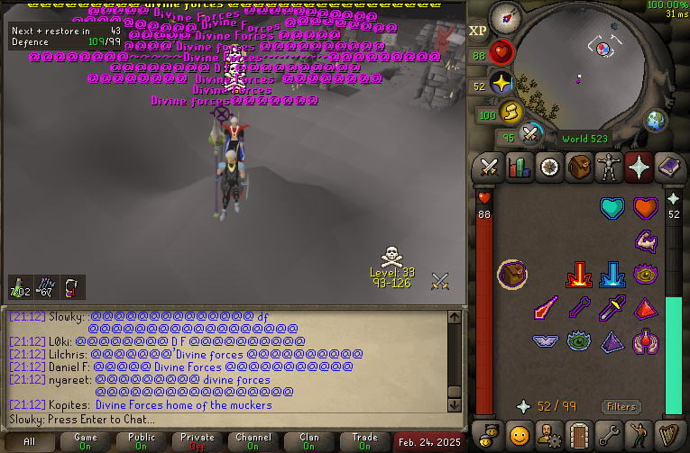 DivineForces's tweet photo. Another successful Divine Forces PK clearing the Wilderness and increasing our banks 🤑🥳💸 https://t.co/WKtRa685iW
