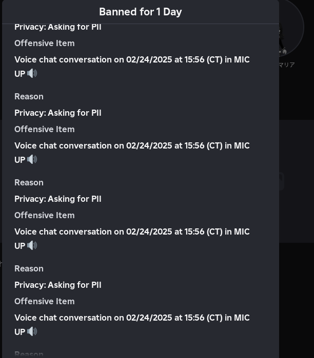Smart_Clouds's tweet photo. I was sexually assaulted on Roblox and they banned me for "PII" when no such thing happened within the game I was playing, they banned me and won't even accept my appeal?? What is this to them a joke??? @Chaseroony https://t.co/eBmXCthcqj