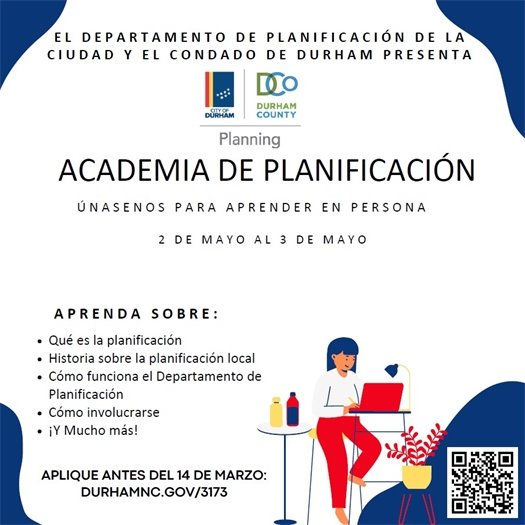 Curious about how Durham grows &amp; develops? Applications are open for Spring 2025 Planning Academy! This free, interactive course gives residents a behind-the-scenes look at how decisions shape our community &amp; how to get involved.

Apply by March 14: 🔗durhamnc.gov/3173