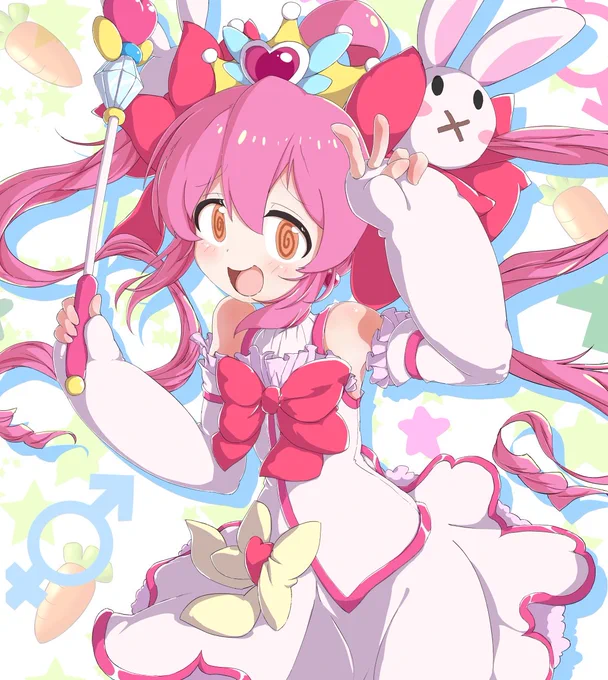 『す…すす…スマイル…は…ハリケーン』まひろちゃんニコララコス #お兄ちゃんはおしまい #おにまいお絵描き #魔法少女 