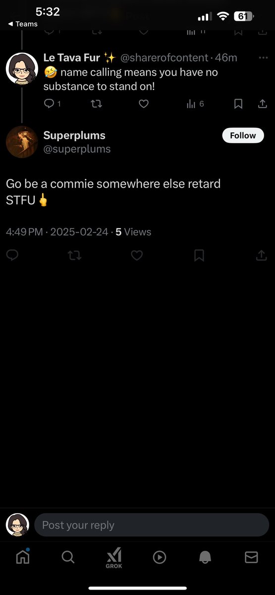 sharerofcontent's tweet image. So this angry person blocked me because he can’t have a conversation but yet calls me a commie and retarded even though his handle name is Sugarplums 🤣