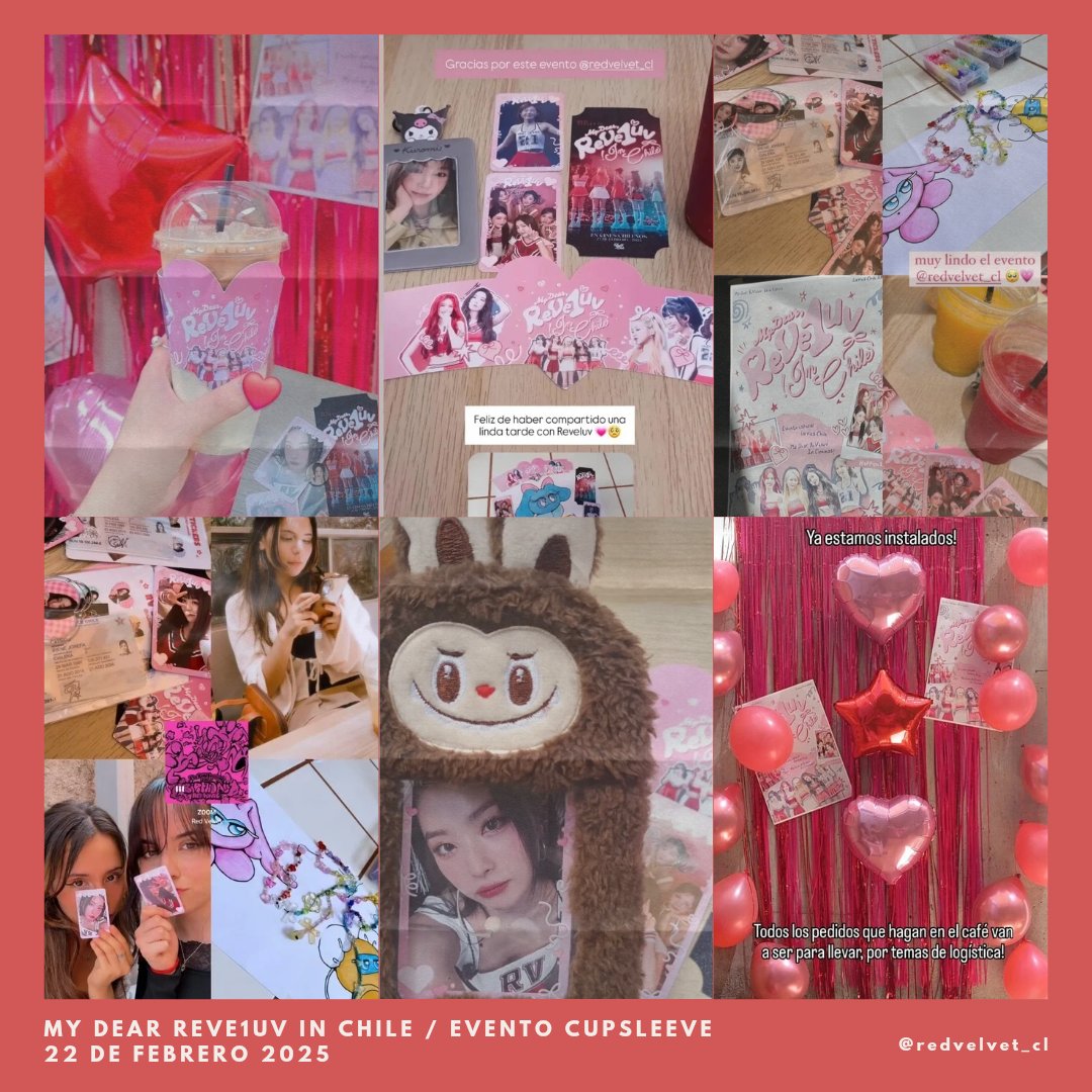 El fin de semana tuvimos nuestro evento en celebracion del estreno de la pelicula "Red Velvet Hppiness Diary: My Dear Reve1uv"

💖MY DEAR REVELUV IN CHILE!💖

La pelicula en Chile se estrena este jueves 27 de febrero!
en los Cines <a href="/CinemarkChile/">Cinemark Chile</a> <a href="/Cinepoliscl/">Cinépolis Chile</a> <a href="/CineplanetChile/">Cineplanet Chile</a>