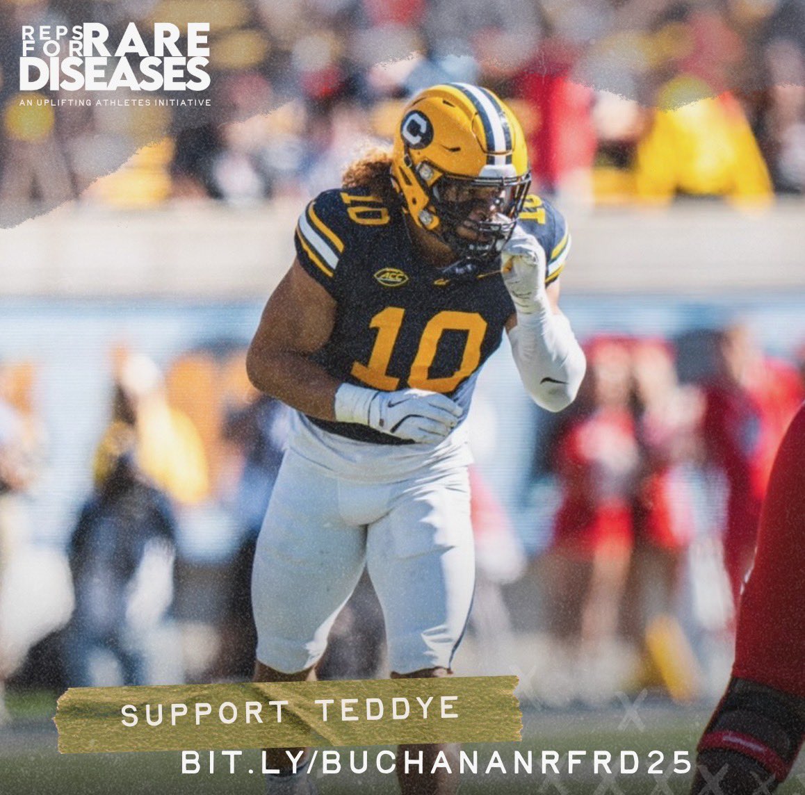 Teddye Buchanan (@teddyebuchanan) on Twitter photo Approximately half of all rare disease patients in America are children! Will you join my Reps For Rare Diseases team and @upliftingathletes to help tackle #RareDiseases at the <a href="/NFLCombine/">NFL Combine</a>? #WeTackleRare
bit.ly/BUCHANANRFRD25 Approximately half of all rare disease patients in America are children! Will you join my Reps For Rare Diseases team and @upliftingathletes to help tackle #RareDiseases at the <a href="/NFLCombine/">NFL Combine</a>? #WeTackleRare
bit.ly/BUCHANANRFRD25