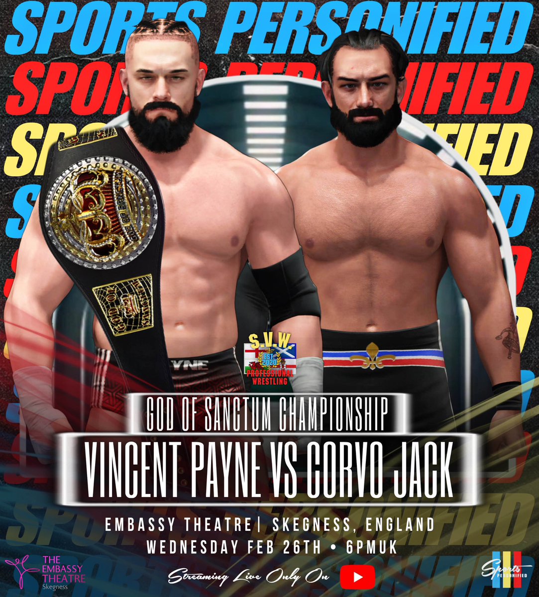 SVegasWrestling's tweet photo. The first 4 matches for @SVegasWrestling (WWE 2K24) Episode 43 live streaming Wednesday at 6PM UK time on the Skeg Vegas Wrestling YouTube channel https://t.co/xNS5sbuxesโฆ #likeforlikes #like #likeforlikeback #likesforlike #likeforfollow #liketime #wwe2k24 https://t.co/bt9yKTEOUZ