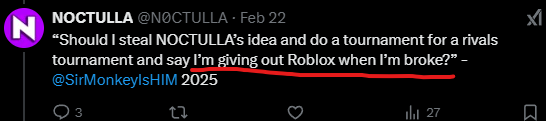 SirMonkeyIsHIM's tweet photo. @N0CTULLA Sorry, all you said is that I'm giving away Roblox when I'm broke. For your information, Roblox is a multi-billion-dollar company, and I don't really consider that broke if that's what you're talking about. https://t.co/OhFSdv3g5E